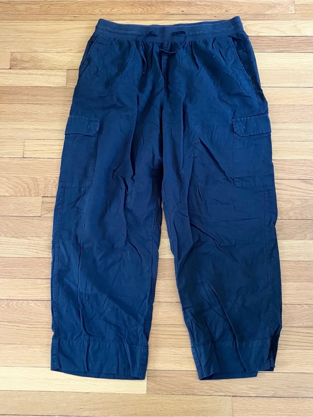 Pact Black Breathable Neutral Comfy Organic Cotton Linen Coastal Cargo Pants XL